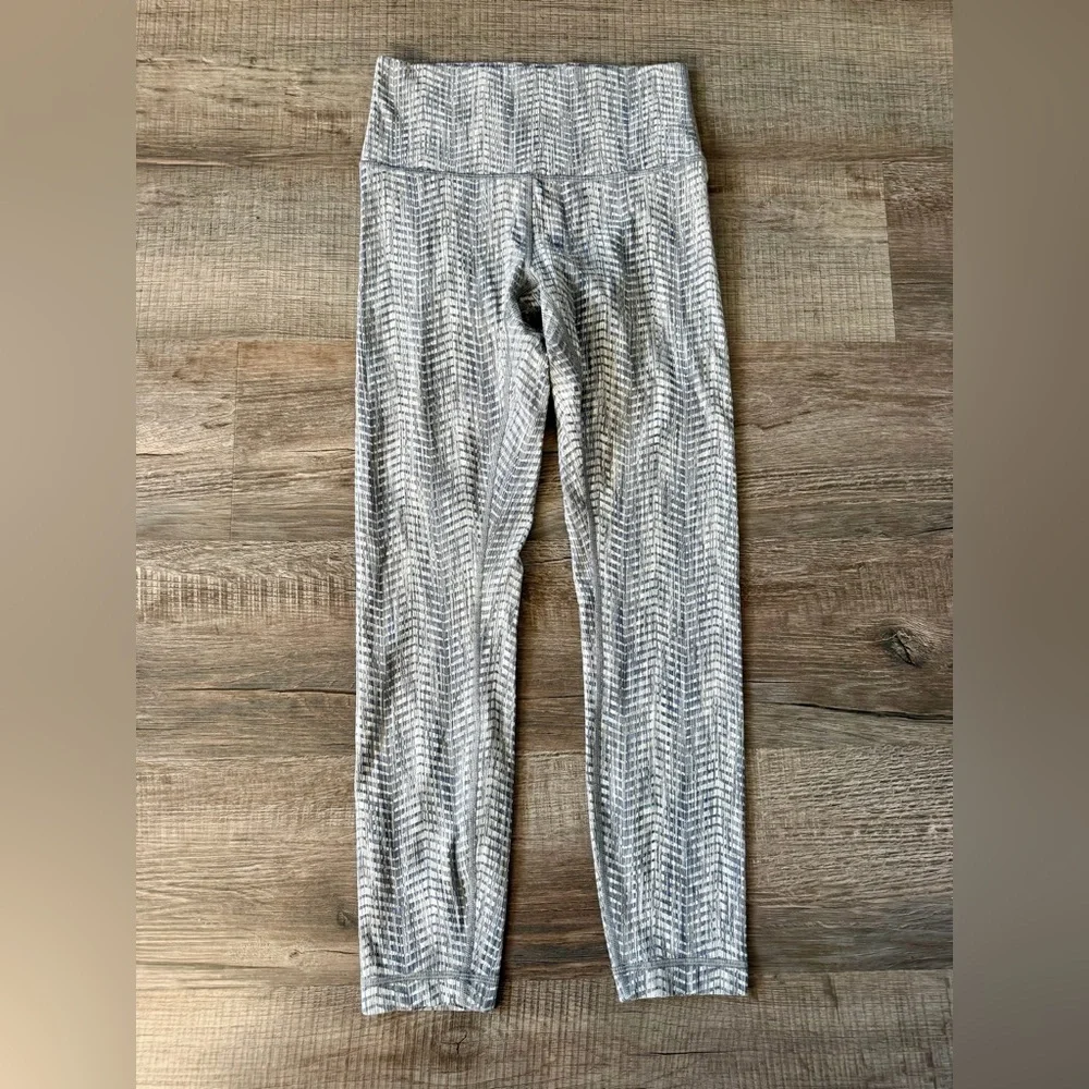 Lululemon Wunder Under High-Rise 7/8 Tight Jacquard Battleship Silver Spoon 6